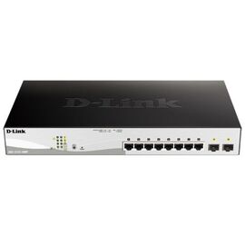  Управляемый L2 коммутатор D-Link DGS-1210-10MP/FL2A с 8 портами 10/100/1000Base-T и 2 портами 1000Base-X SFP 