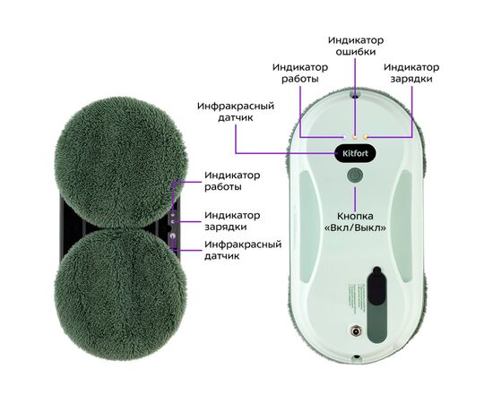  Робот для мойки окон KITFORT КТ-5189 