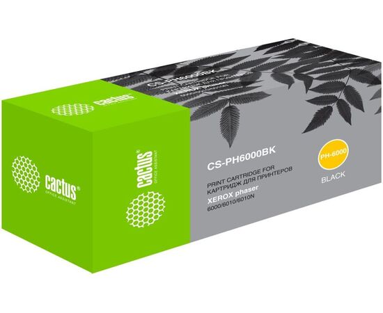  Тонер Картридж Cactus CS-PH6000BK (106R01634) черный для Xerox 6000/6010 (2000стр.) 
