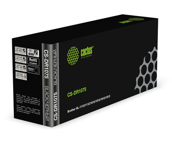  Блок фотобарабана Cactus CS-DR1075 DR-1075 черный ч/б 10000стр. для HL-1110/1112/1510/1512/1810/1815 Brother 