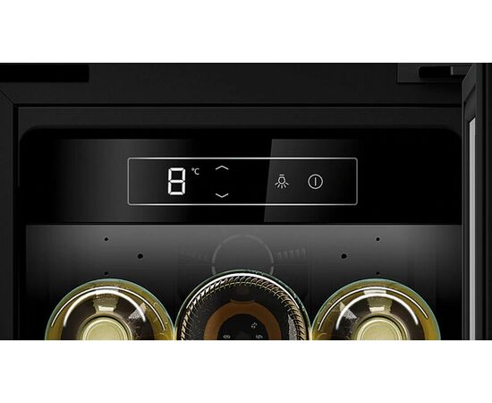  Встраиваемый винный шкаф NEFF KU9202HF0 под столешницу, 30см, цифровой дисплей, электронное управление, регулировка температуры с индикацией 