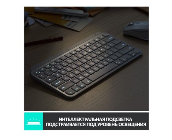  Клавиатура LOGITECH MX Keys Mini Minimalist Wireless Illuminated Keyboard графит 920-010501 